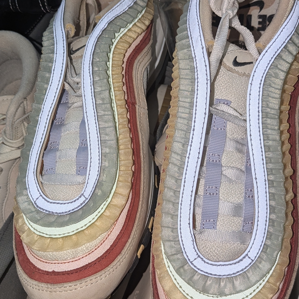 Nike Air Max 97 Beige Multi-Tone Wave Sneakers